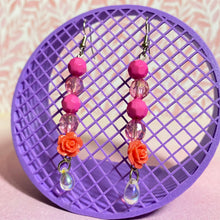 Load image into Gallery viewer, Darkened Rose Earrings