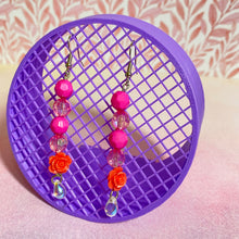 Load image into Gallery viewer, Darkened Rose Earrings