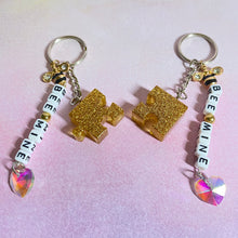 Load image into Gallery viewer, Bee Mine Matching Puzzle Keychains