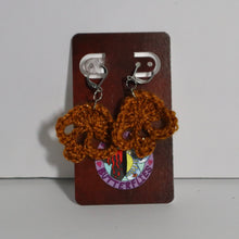 Load image into Gallery viewer, Golden Star Crochet Skull Earrings
