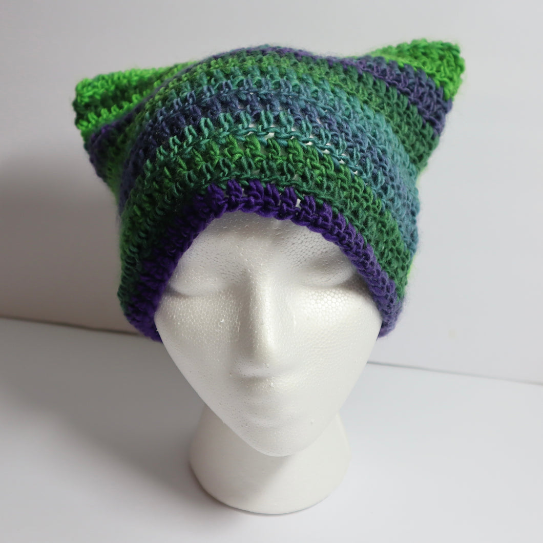 Biohazard Ahead Crochet Cat Hat