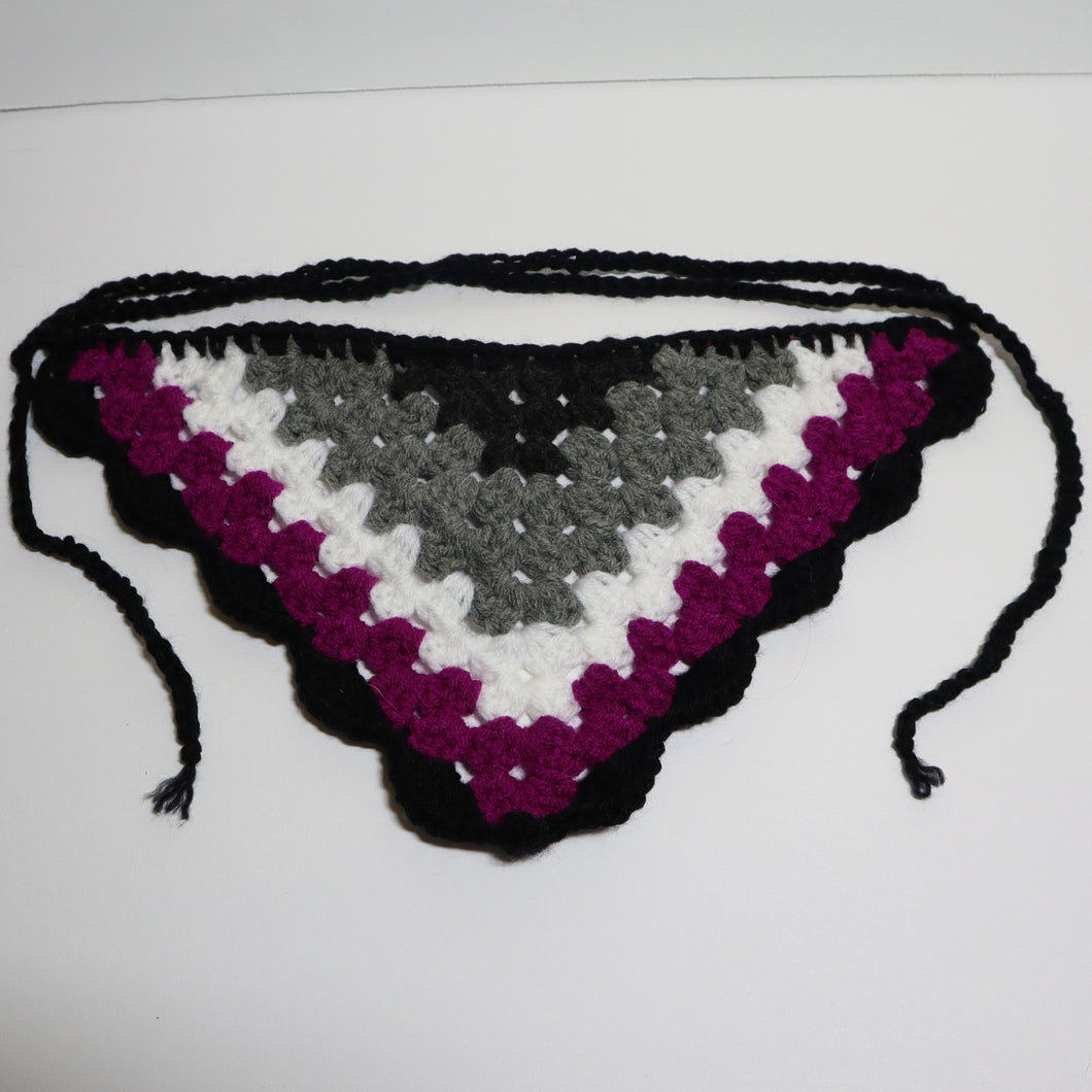 Asexual Pride Crochet Bandana