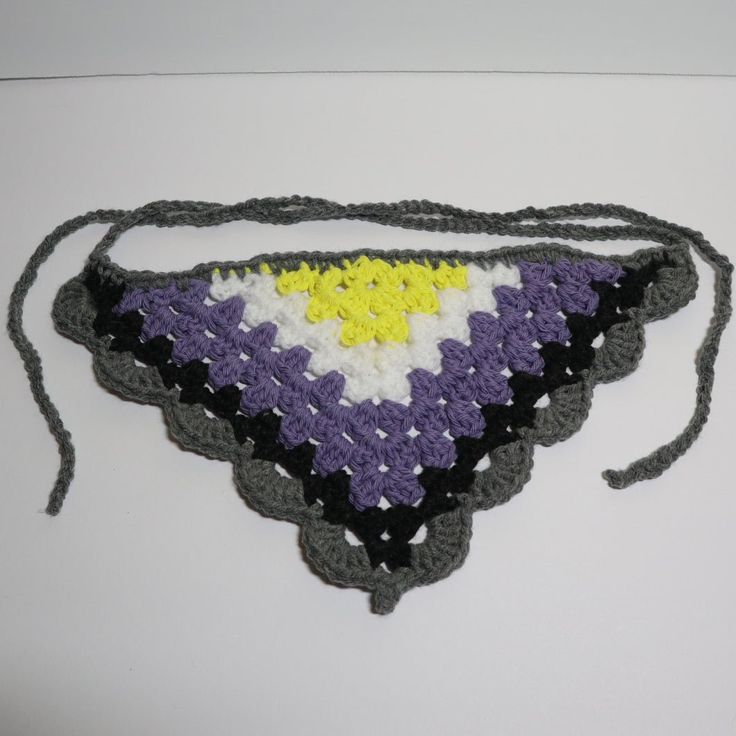 Non-binary Pride Crochet Bandana