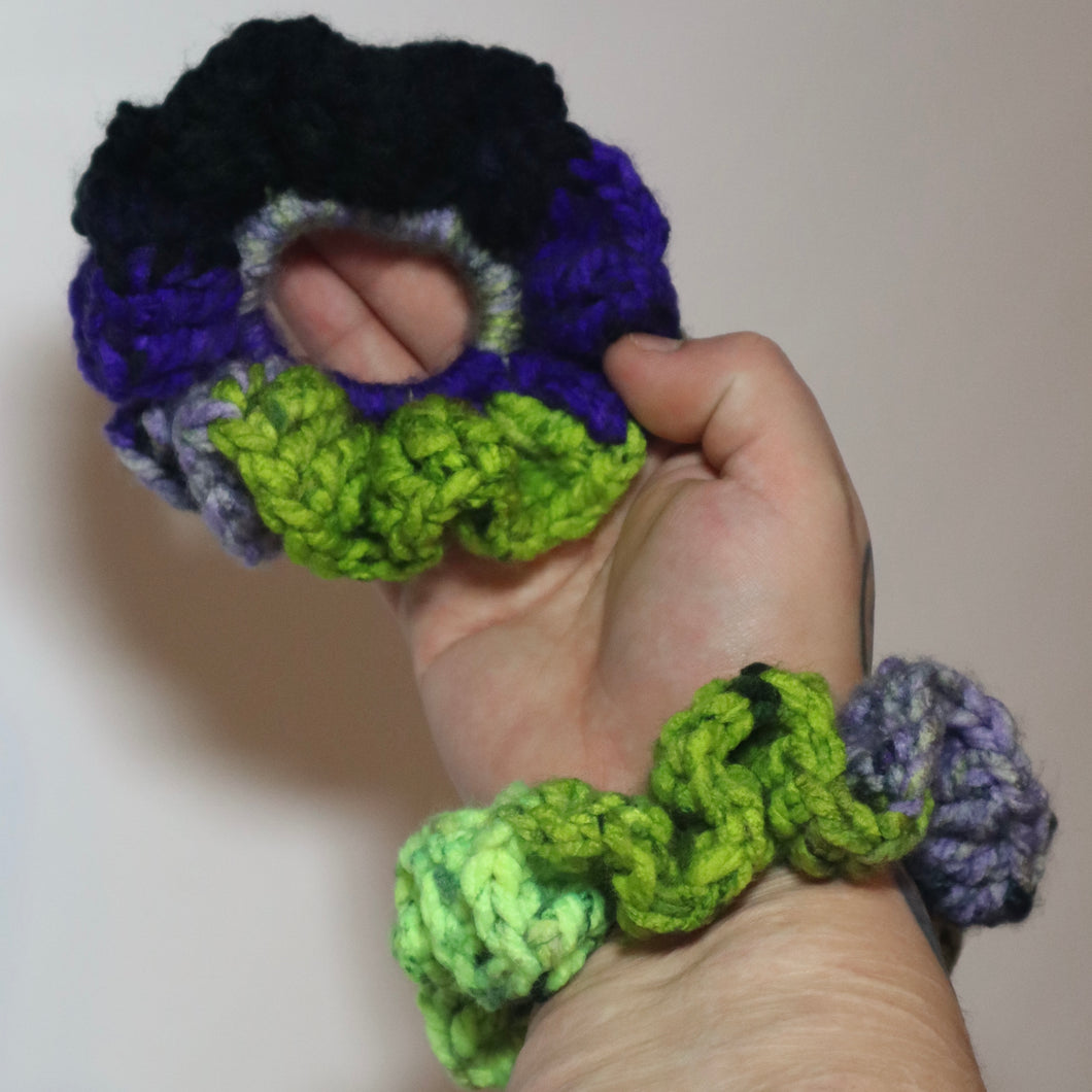 Toxic Witches Brew Crochet Scrunchies