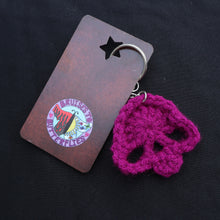 Load image into Gallery viewer, Poison Berry Crochet Skull Keychain
