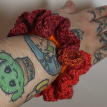 Load image into Gallery viewer, Orange Gradient Crochet Scrunchie
