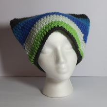 Load image into Gallery viewer, Lime Razz Crochet Cat Hat
