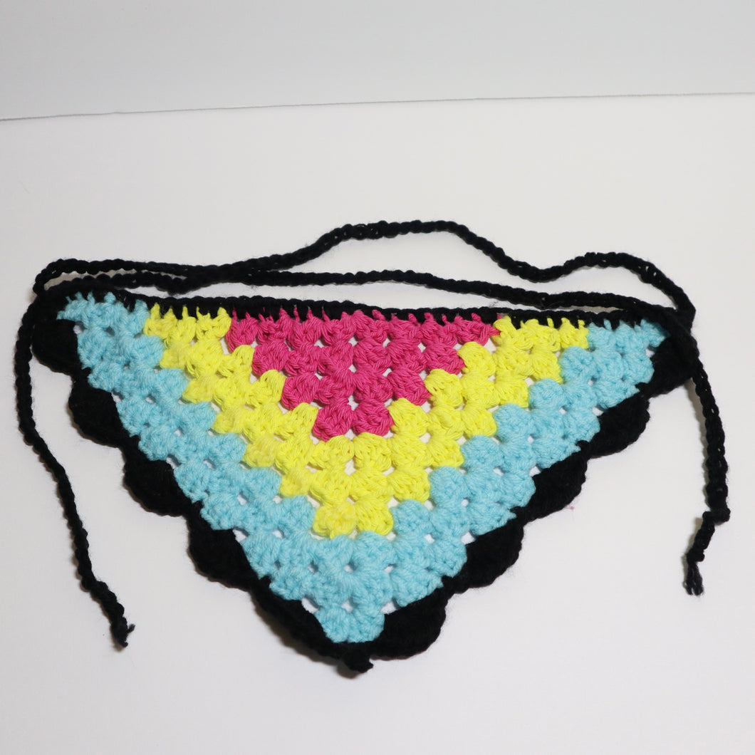 Pansexual Pride Crochet Bandana