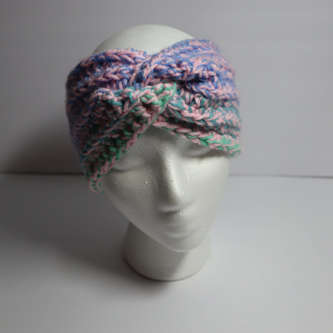 Purple Tea Crochet Twist Headband