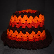 Load image into Gallery viewer, Autumn Orange Crochet Bucket Hat
