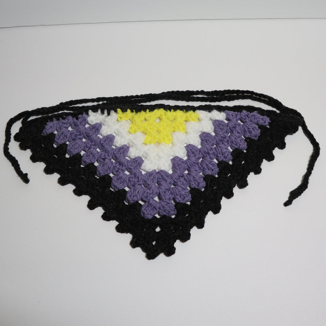 Non-binary Pride Crochet Bandana