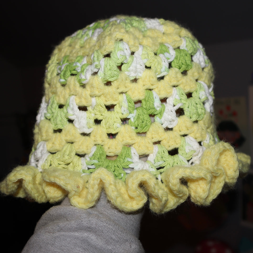 Lemon Lime Crochet Bucket Hat