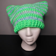 Load image into Gallery viewer, Green Apple Taffy Crochet Cat Hat
