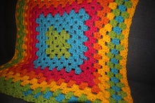 Load image into Gallery viewer, Rainbow Explosion Granny Square Blanket
