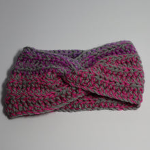 Load image into Gallery viewer, Pink Glitter Gradient Crochet Twist Headband
