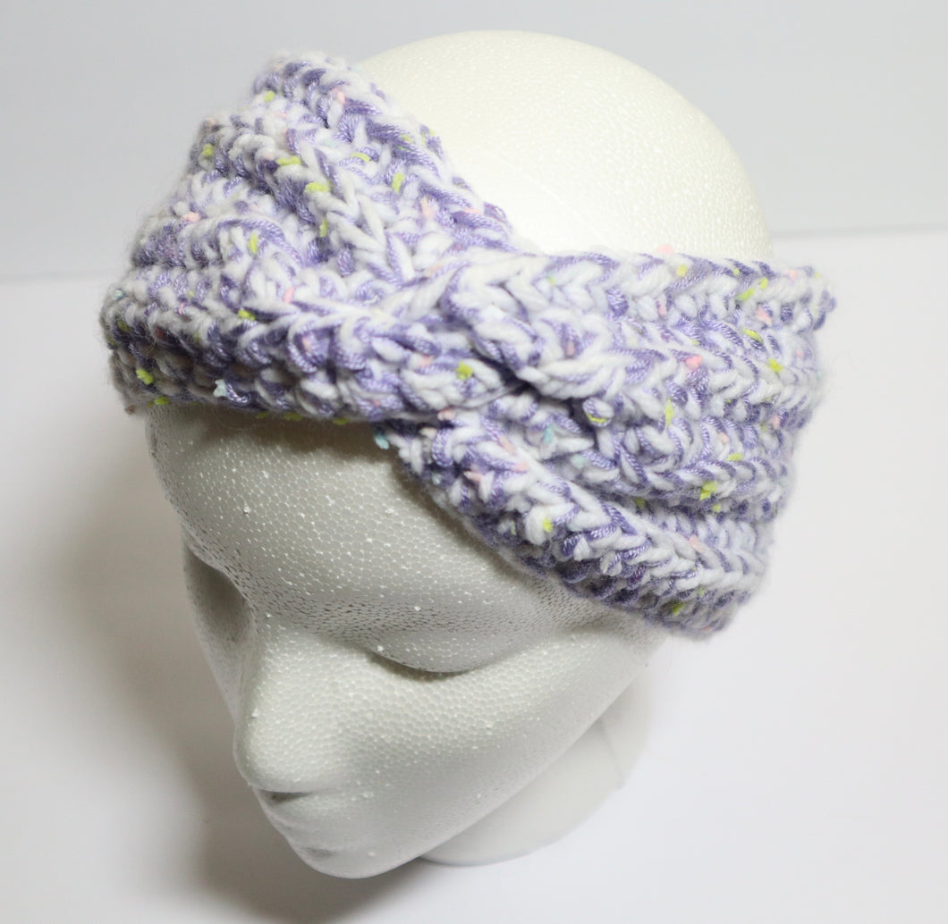 Grape Cake Crochet Twist Headband