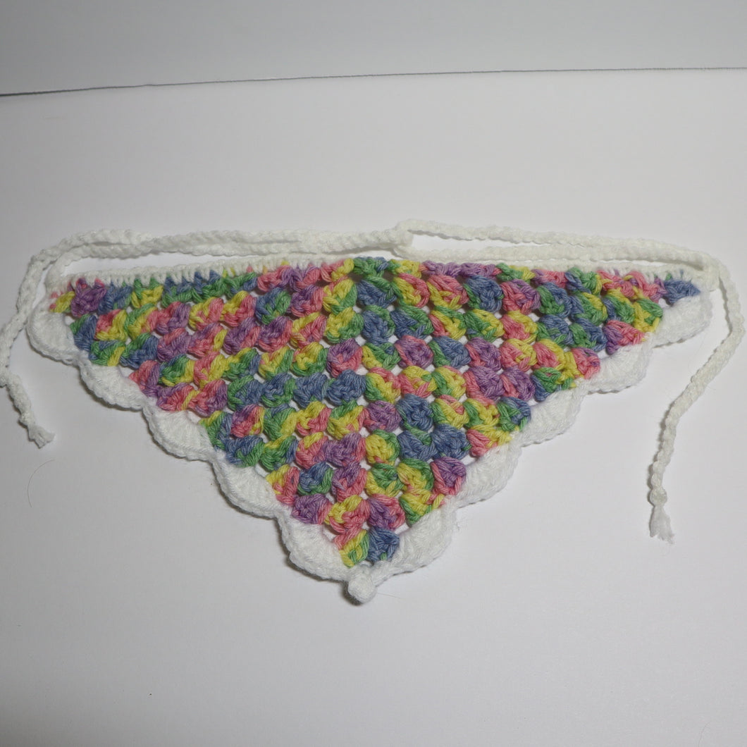 Pastel Rainbow Pride Crochet Bandana