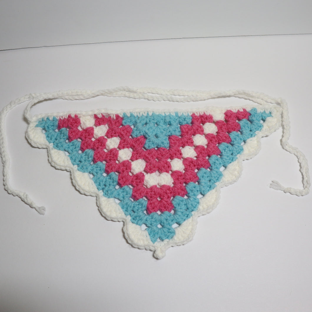 Transgender Pride Crochet Bandana