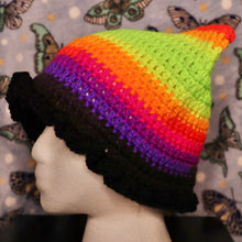 Load image into Gallery viewer, Neon Halloween Frilly Cat Hat
