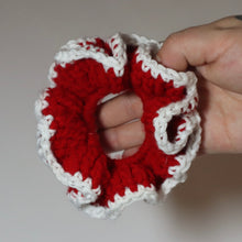 Load image into Gallery viewer, Fangs of Red Crochet Scrunchie
