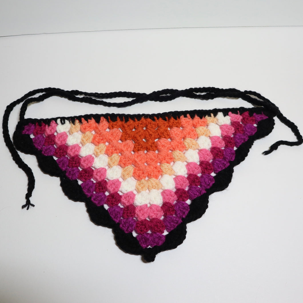 Lesbian Pride Crochet Bandana