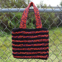 Load image into Gallery viewer, Skull Halloween One-of-Kind Crochet Tote Bag
