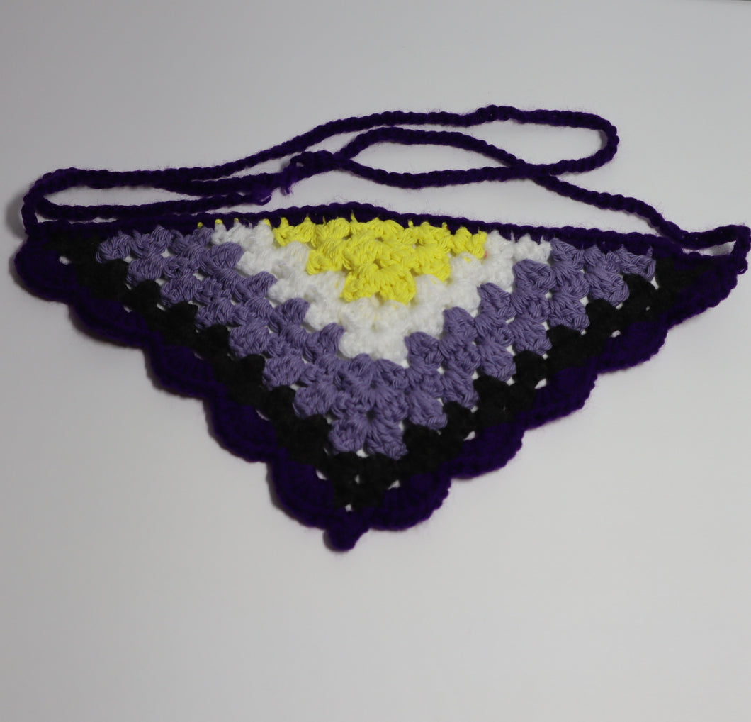 Non-Binary Pride Crochet Bandana