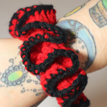 Load image into Gallery viewer, Vampire Kiss Crochet Scrunchie
