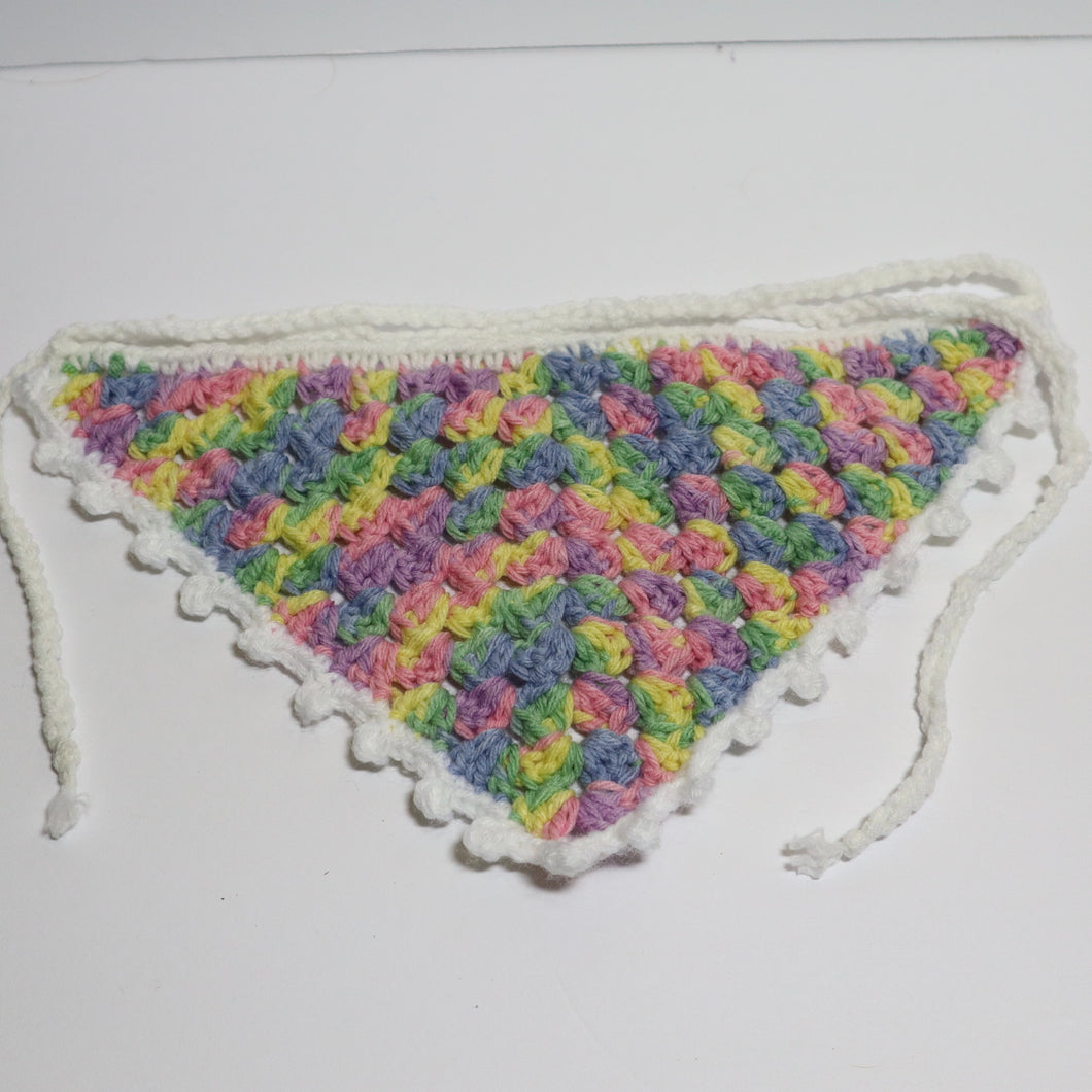 Pastel Rainbow Pride Crochet Bandana