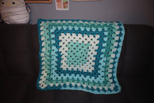 Load image into Gallery viewer, Blue Explosion Granny Square Lap Blanket
