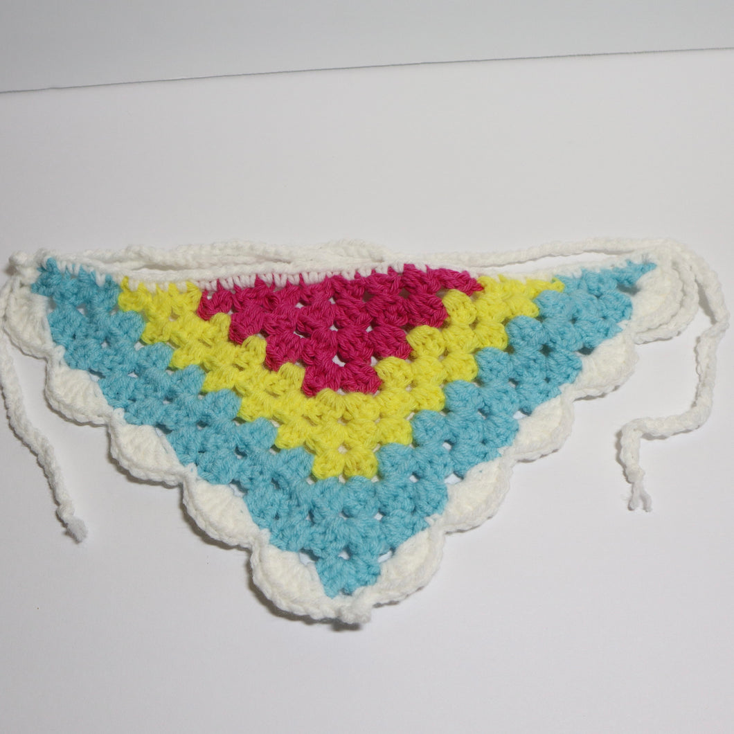 Pansexual Pride Crochet Bandana