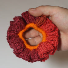 Load image into Gallery viewer, Orange Gradient Crochet Scrunchie

