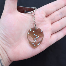 Load image into Gallery viewer, Star Alien Resin Halloween Keychain
