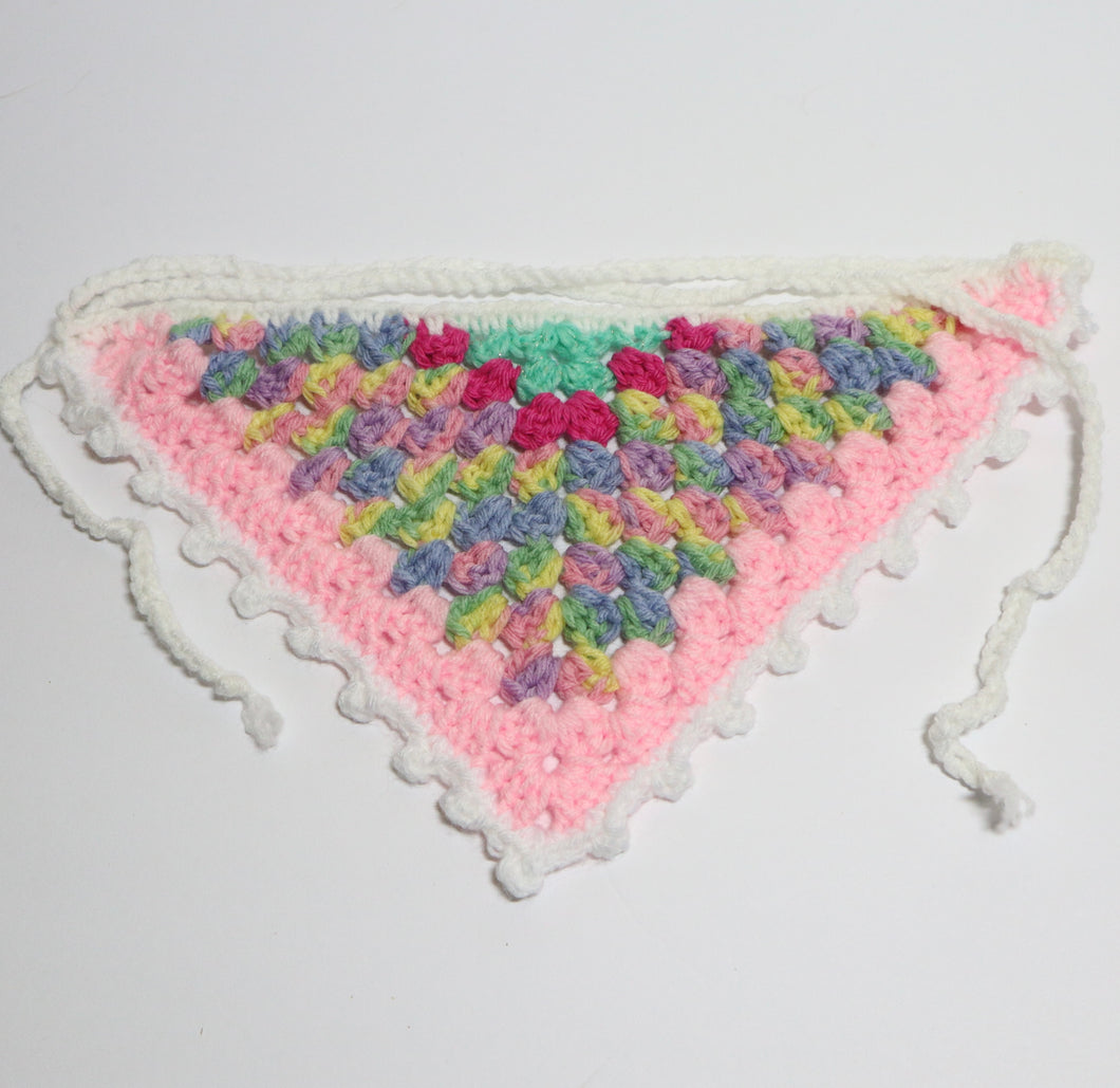 Pastel Party Crochet Bandana