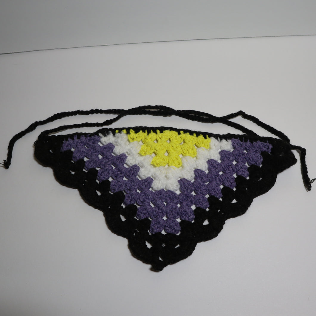 Non-binary Pride Crochet Bandana