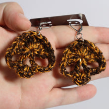 Load image into Gallery viewer, Pirate Treasure Crochet Skull Earrings
