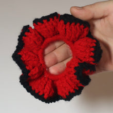 Load image into Gallery viewer, Vampire Kiss Crochet Scrunchie
