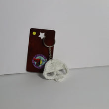 Load image into Gallery viewer, Glow Skeleton Crochet Skull Keychain

