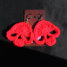 Load image into Gallery viewer, Fall Apple Crochet Skull Earrings
