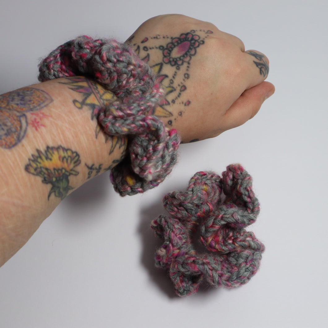 Pink Elephant Crochet Scrunchies (2-Pack)