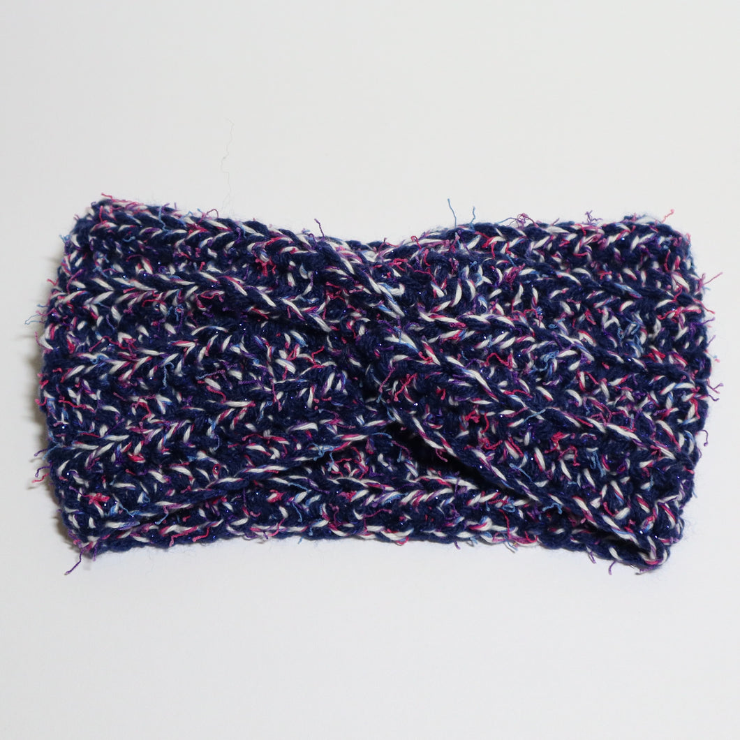 Berry Blue Crochet Headband