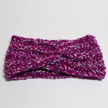 Load image into Gallery viewer, Magenta Party Crochet Twist Headband
