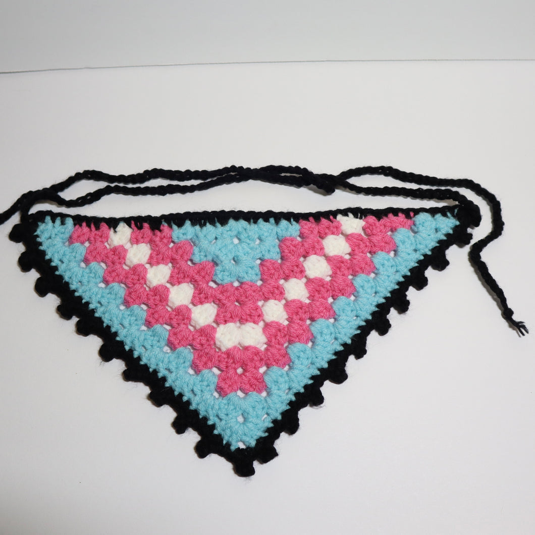 Transgender Pride Crochet Bandana