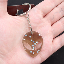 Load image into Gallery viewer, Star Alien Resin Halloween Keychain
