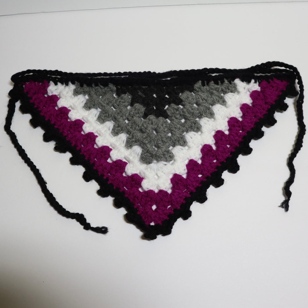 Asexual Pride Crochet Bandana