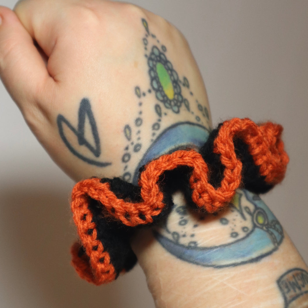 Pumpkin Spice Crochet Scrunchie