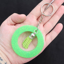 Load image into Gallery viewer, Neon Sour Apple Resin Halloween Keychain
