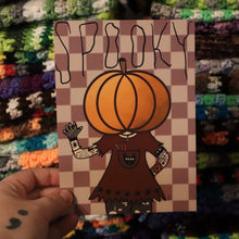 Load image into Gallery viewer, Spooky Pumpkin Gal 5x7 Art Print
