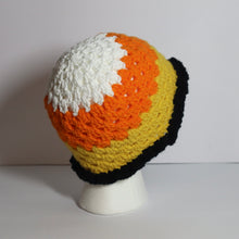 Load image into Gallery viewer, Candy Corn Frilly Bucket Hat
