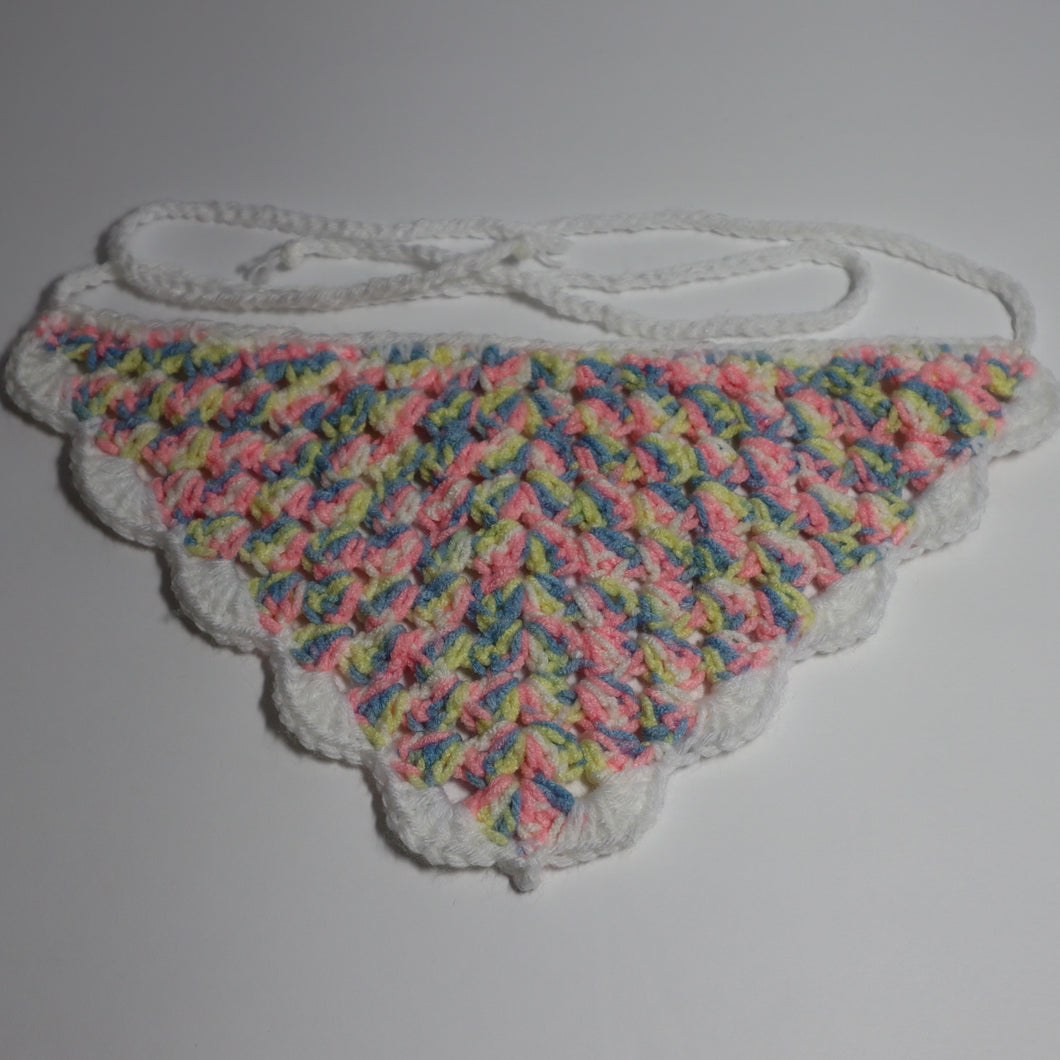 Pan Party Cake Crochet Bandana